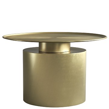 Pillar Table Low - Brass